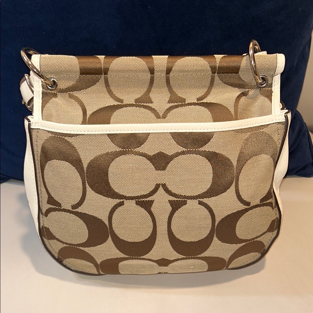 Coach Willis 70th Anniversary Signature Legacy Chalk White Leather Satchel - Picture 10 of 17